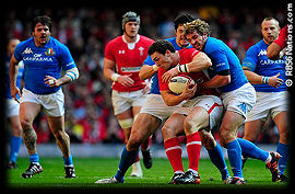 Wales Italy Mirco Bergamasco George North